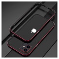 Polar Lights Style iPhone 12 Mini Metall Bumper - Svart / Rød