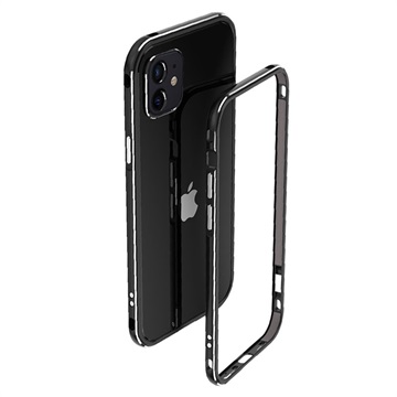 Polar Lights Style iPhone 12 Mini Metall Bumper - Svart / Sølv