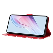 iPhone 17 Pro lommebokveske med prikkmønster - rød