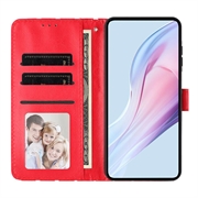 iPhone 17 Pro lommebokveske med prikkmønster - rød