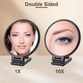 Bærbart sminkespeil med 10x forstørrelse
