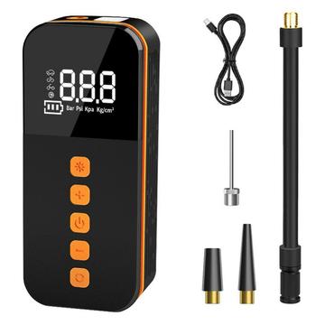 Bærbar luftpumpe for bildekk med digital skjerm