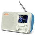 Bærbar DAB Radio & Bluetooth-høyttaler C10 (Åpen Emballasje - Tilfredsstillende) - Hvit / Blå
