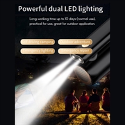 Bærbar, roterbar støvsuger med to LED-lys