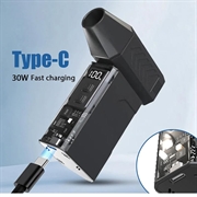 Kraftig 2-i-1 jet-turbovifte og støvsuger - 13.000 o/min - svart