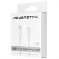 Powerstar USB-C / Lightning Kabel - 1m - Hvit