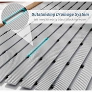 Premium sklisikkert, drenerende badekar- og dusjmatte - 61x90cm - grå