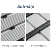 Premium sklisikkert, drenerende badekar- og dusjmatte - 61x90cm - grå