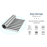 Premium sklisikkert, drenerende badekar- og dusjmatte - 61x90cm - grå