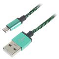 Premium USB 2.0 / MicroUSB Kabel - 3m - Grønn