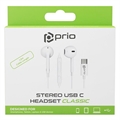 Prio Classic In-Ear USB-C Hodetelefoner - Hvit