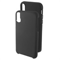 Prio Double Shell iPhone X / iPhone XS Hybrid-deksel - Svart