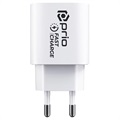 Prio Fast Charge USB-C Vegglader - 20W - Hvit