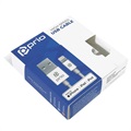 Prio MFi USB-A / Lightning Kabel - 2.4A, 480Mbps - 1m - Hvit