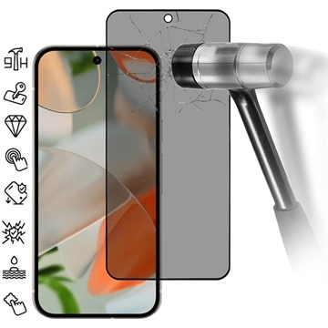 Google Pixel 10 Pro XL Privacy Full Cover Beskyttelsesglass - Svart Kant