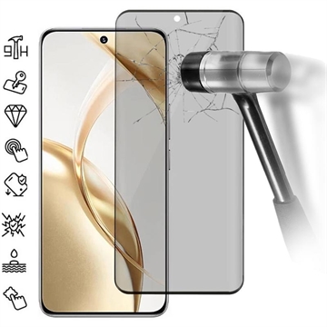 Honor 200 Privacy Full Cover Beskyttelsesglass - Svart Kant