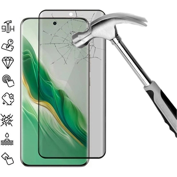 Honor Magic6 Privacy Full Cover Beskyttelsesglass - Svart Kant