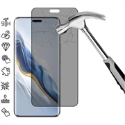 Honor Magic6 Pro Privacy Full Cover Beskyttelsesglass - Svart Kant