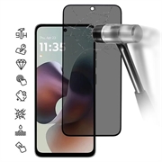 Motorola Moto G56 Privacy Full Cover Beskyttelsesglass - Svart Kant