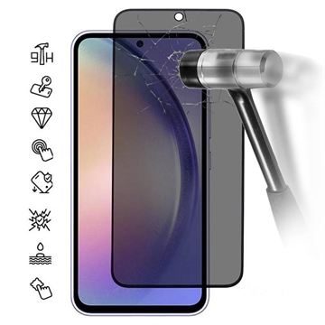 Samsung Galaxy A55 Privacy Full Cover Beskyttelsesglass - Svart Kant
