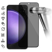 Samsung Galaxy S24 FE Privacy Full Cover Beskyttelsesglass - Svart Kant