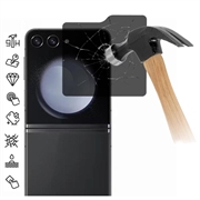 Samsung Galaxy Z Flip6/Z Flip7 FE Privacy Full Cover Beskyttelsesglass - Svart Kant