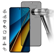 Xiaomi Poco X6 Pro Privacy Full Cover Beskyttelsesglass - Svart Kant