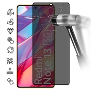 Xiaomi Redmi Note 13 Privacy Full Cover Beskyttelsesglass - Svart Kant
