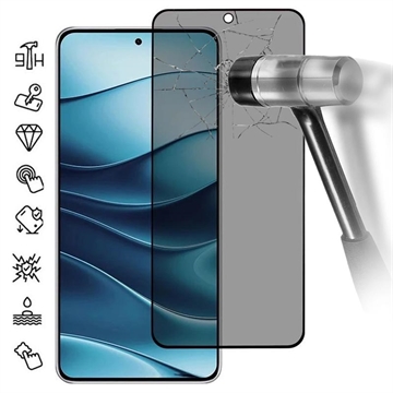 Xiaomi Redmi Note 14 Privacy Full Cover Beskyttelsesglass - Svart Kant