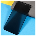 iPhone 15 Privacy Full Cover Beskyttelsesglass - Svart Kant
