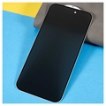 iPhone 15 Privacy Full Cover Beskyttelsesglass - Svart Kant