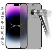 iPhone 16 Pro Privacy Full Cover Beskyttelsesglass - Svart Kant