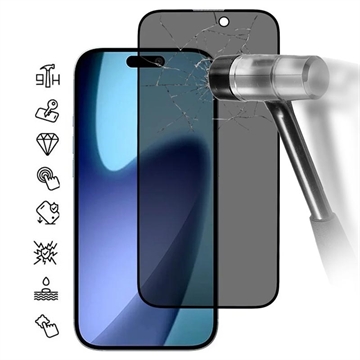 iPhone Air Privacy Full Cover Beskyttelsesglass - Svart Kant