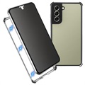 Privacy Serie Samsung Galaxy S21 FE 5G Magnetisk Deksel - Sølv