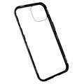 iPhone 14 Plus Magnetic Deksel med Herdet Glass - Svart