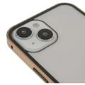 iPhone 14 Plus Magnetic Deksel med Herdet Glass - Gull