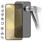 Samsung Galaxy S25 Privatliv Beskyttelsesglass - støtter opplåsing av fingeravtrykk - Svart kant