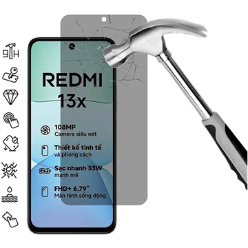 Xiaomi Redmi 13x Privatliv Beskyttelsesglass