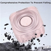 Beskyttende TPU-deksel for Samsung Galaxy Ring Ladeetui - gjennomsiktig rosa