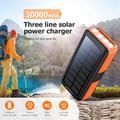 Psooo PS-618 30000mAh solcellebank med håndsveiv - oransje / svart