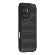 iPhone 17 Pufferjakke Støtsikkert TPU-deksel - Svart
