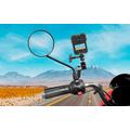 Puluz PU1056B aluminiumsmontert kamerafeste for motorsykkelbakspeil - svart