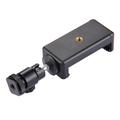 Puluz PU214 1/4" Hot Shoe-stativhode og klemme for smarttelefoner - svart