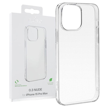 iPhone 15 Pro Max Puro 0.3 Nude TPU-deksel - Gjennomsiktig