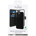 Puro 2-i-1 iPhone 14 Pro Magnetisk Lommebok-deksel - Svart