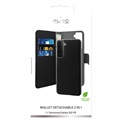 Puro 2-i-1 Samsung Galaxy S21 FE 5G Magnetisk Lommebok-deksel - Svart