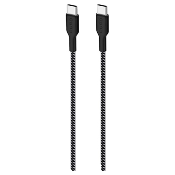 Puro Fabric ultrasterk USB-C/USB-C-kabel - 1,2 m, 30 W