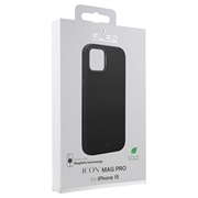 iPhone 15 Puro Icon Mag Pro Silikondeksel - Svart