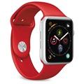 Puro Icon Apple Watch Series 7/SE/6/5/4/3/2/1 Silikonreim - 45mm/44mm/42mm - Rød