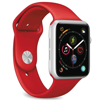 Puro Icon Apple Watch Series Ultra 2/Ultra/9/8/SE (2022)/7/SE/6/5/4/3/2/1 Silikonreim - 49mm/45mm/44mm/42mm - Rød